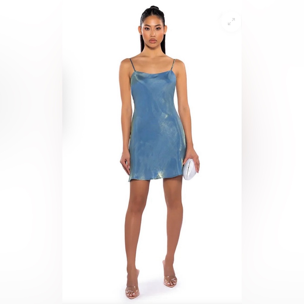 NWT Blue/green Iridescent Slip Dress